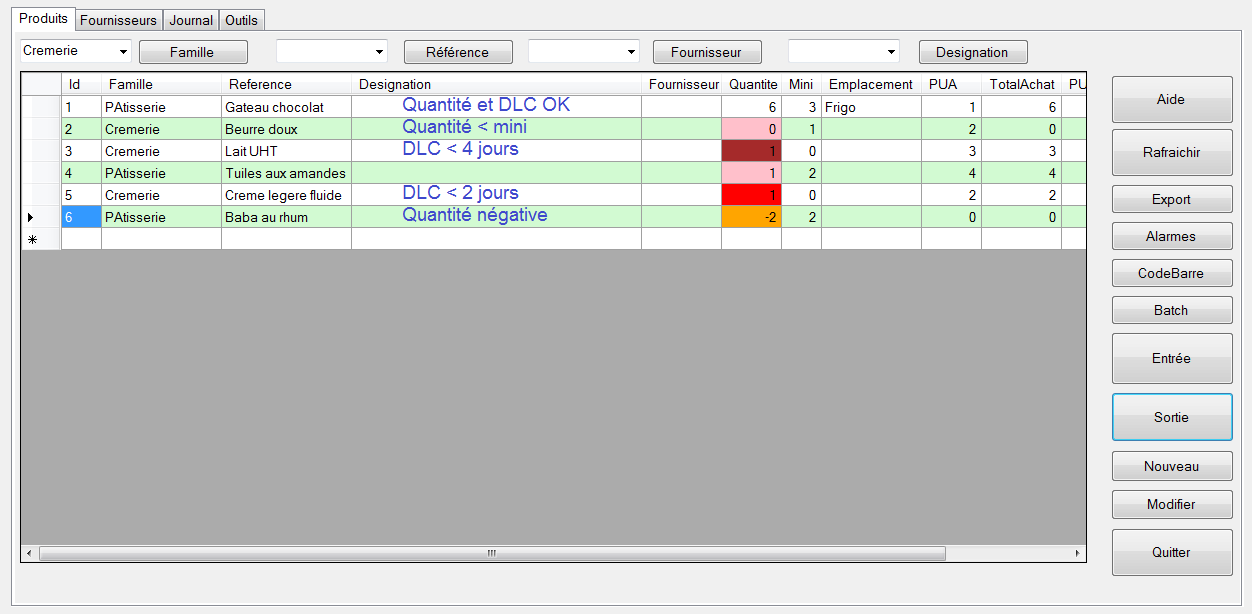 gestion des DLC gestion des dates Limites de consommation