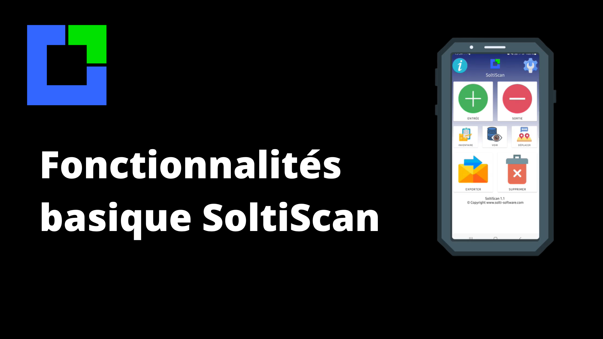 Utilisation de soltiscan l'application de lecture de code-barres