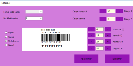 Editeur etiquette code-barres