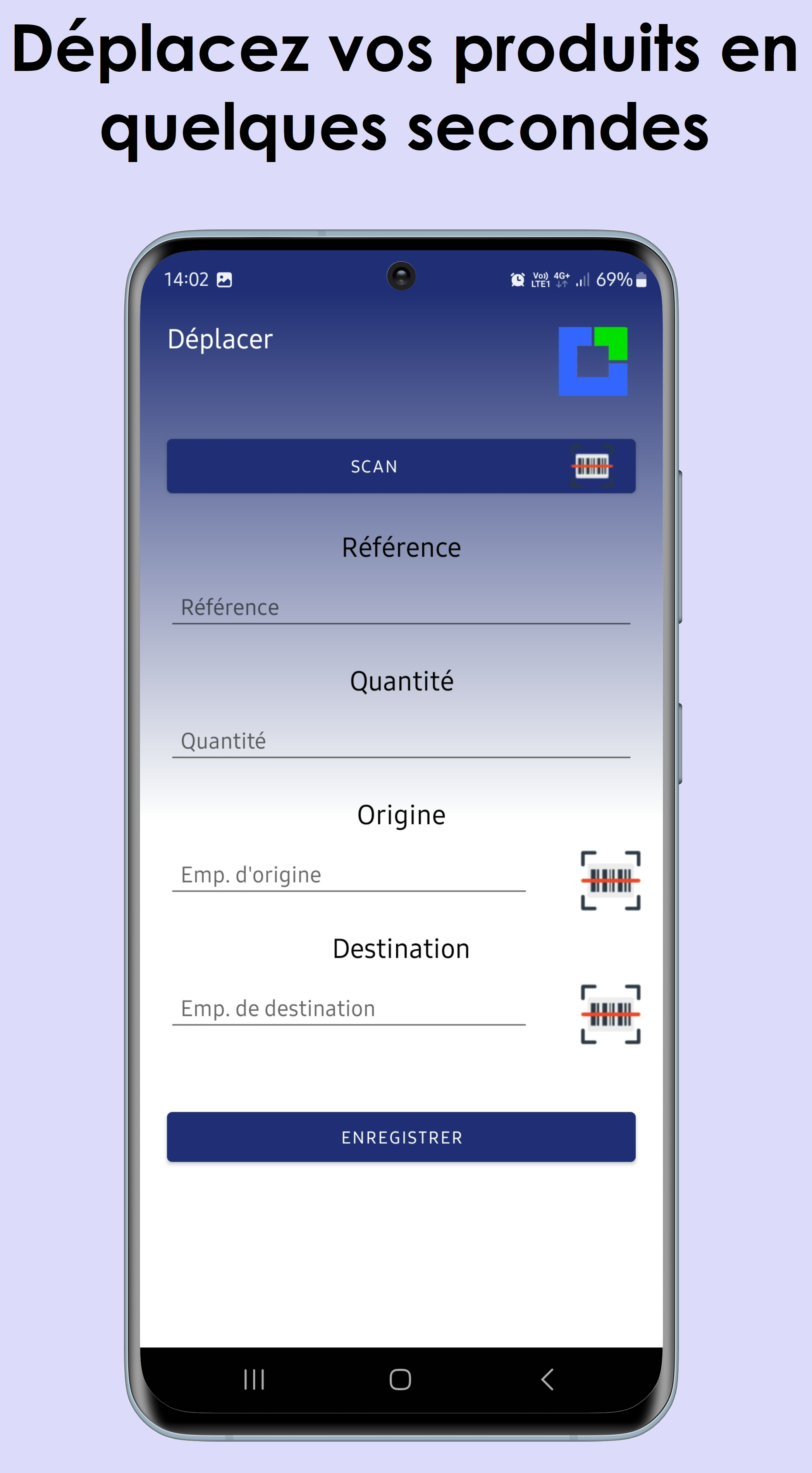 Déplacement de produits par emplacement avec SOLTISCAN